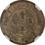 CHINA Chekiang 10 Cents 1924 NGC XF 45