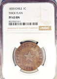 CHILE 1 Centavo 1835 NGC PF 63 BN PROOF - ArabellaBanknotes.com