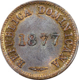 Dominican Republic 1 Centavo 1877 PCGS MS 63 - ArabellaBanknotes.com
