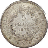 France 5 Francs 1873 - A PCGS MS 62 - ArabellaBanknotes.com