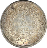 France 5 Francs 1875 - A PCGS AU58 - ArabellaBanknotes.com