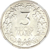 Germany 3 Reichsmark 1925 A Rhineland NGC MS 63+ - ArabellaBanknotes.com