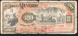 MEXICO 20 Pesos 1906 El Banco MINERO, CHIHUAHUA M - 135d - ArabellaBanknotes.com