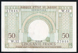 Morocco 50 Francs 1949 P - 44 (AA245) - ArabellaBanknotes.com