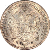 AUSTRIA 10 Kreuzer 1868, KM#2206, High Grade coin - ArabellaBanknotes.com