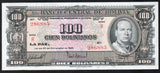 Bolivia 100 Bolivianos 1945, P-147 Unc. Series R - ArabellaBanknotes.com