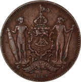British North Borneo 1 Cent 1889 H, KM#2 - ArabellaBanknotes.com