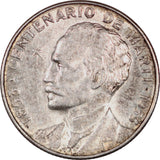 Cuba 25 Centavos 1953, KM-27 Jose Marti Centennial - ArabellaBanknotes.com