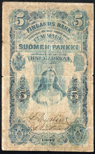 Finland 5 Markkaa 1897, P-2 - ArabellaBanknotes.com