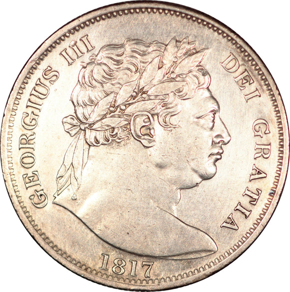 Great Britain 1/2 Crown 1817 Lg Bust KM#667 King George III - ArabellaBanknotes.com