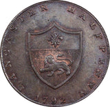 Great Britain 1/2 Penny 1792 Duke of Lancaster Conder token - ArabellaBanknotes.com