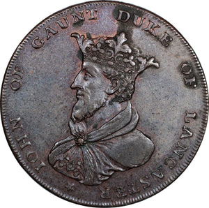 Great Britain 1/2 Penny 1792 Duke of Lancaster Conder token - ArabellaBanknotes.com