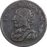 Great Britain 1793 Farthing, Middlesex Conder token, Sir Isaac Newton#2 - ArabellaBanknotes.com