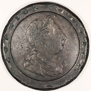 Great Britain 2 Pence 1797, KM#619 King George III - ArabellaBanknotes.com