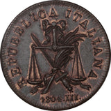 Italian Republic 1 Soldo 1804, Napoleon Presidency, PCGS SP64 BN Rare Pattern - ArabellaBanknotes.com