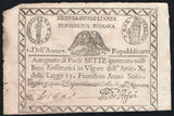 Italian States Republica ROMANA 7 Paoli Anno 7 (1798), P-S537, note#2 - ArabellaBanknotes.com