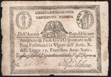 Italian States Republica ROMANA 8 Paoli Anno 7 (1798), P-S538 - ArabellaBanknotes.com