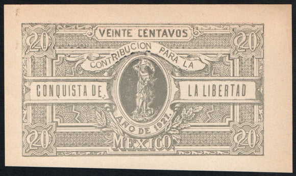 Mexico 20 Centavos 1927, M-4361a Unc - ArabellaBanknotes.com