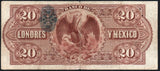 Mexico 20 Pesos 1910 Banco de Londres Y Mexico, M-273 - ArabellaBanknotes.com