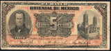 Mexico 5 Pesos 1909 El Banco Oriental PUEBLA M-460b - ArabellaBanknotes.com