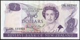 New Zealand $2 Dollars 1981-1992, P-170c Queen Elizabeth - ArabellaBanknotes.com