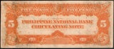 Philippines National bank 5 Pesos Mc Kinley, 1921, P-53 - ArabellaBanknotes.com