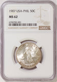 Philippines U.S. Admin. 50 centavos 1907 NGC MS 62 - ArabellaBanknotes.com