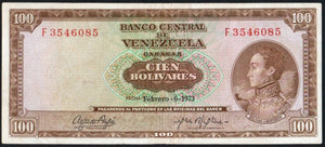 Venezuela 100 Bolivares 1973, P-48J - ArabellaBanknotes.com