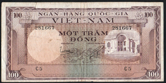 Viet-Nam South 100 Dong, ND 1966, P-18a - ArabellaBanknotes.com