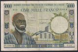 West African states IVORY Coast "A" 5000 Francs ND P-104Ae. - ArabellaBanknotes.com